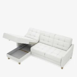 Narożniki|Impresti Narożnik skórzany biały MALMO