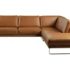 Trend Line Narożnik skórzany brązowy SPRING prawy