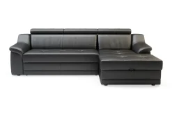 Narożniki|Impresti Narożnik skórzany czarny ALBA prawy