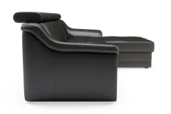 Narożniki|Impresti Narożnik skórzany czarny ALBA prawy