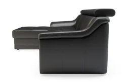 Impresti Narożnik skórzany czarny ALBA lewy