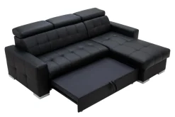 Narożniki| Narożnik skórzany czarny NOTTI