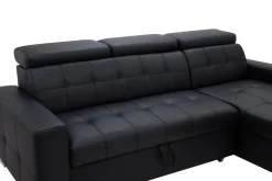 Narożniki| Narożnik skórzany czarny NOTTI