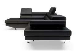 Narożniki| Narożnik skórzany czarny VANILLA lewy