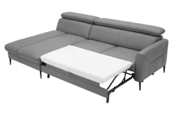 Narożnik skórzany szary MARTE lewy