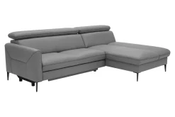 Narożniki| Narożnik skórzany szary MARTE prawy