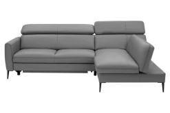 Narożniki| Narożnik skórzany szary MARTE prawy