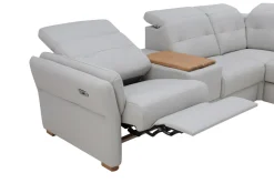 Narożniki|Inspire Narożnik skórzany z funkcją relaks BRONX prawy