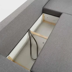 Exline Narożnik szary z 2 pojemnikami FLAT