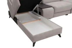 Impresti Narożnik szary z funkcją relaks ALAMO prawy