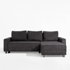 Fresh Narożnik sztruksowy grafitowy AVOLA