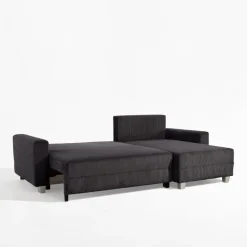 Fresh Narożnik sztruksowy grafitowy AVOLA