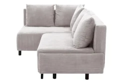 Fresh Narożnik sztruksowy jasnoszary LOGOS lewy