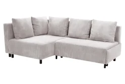 Fresh Narożnik sztruksowy jasnoszary LOGOS lewy