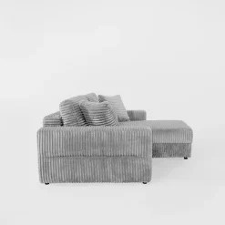 Narożnik sztruksowy jasnoszary NOEMI prawy