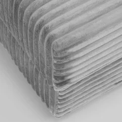 Narożnik sztruksowy jasnoszary NOEMI prawy