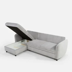 inny Narożnik sztruksowy jasnoszary MIRE