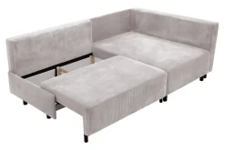 Narożniki|Fresh Narożnik sztruksowy jasnoszary LOGOS prawy