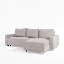 Narożniki|Fresh Narożnik sztruksowy jasnoszary AVOLA