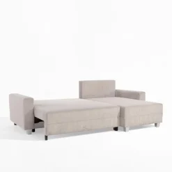 Narożniki|Fresh Narożnik sztruksowy jasnoszary AVOLA