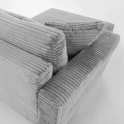 Narożnik sztruksowy jasnoszary NOEMI lewy