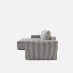 Softi Narożnik sztruksowy kremowy LILLI