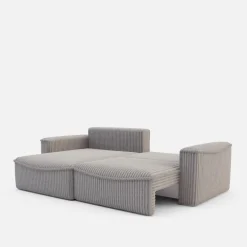 Softi Narożnik sztruksowy kremowy LILLI