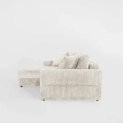 Narożniki| Narożnik sztruksowy kremowy NOEMI lewy