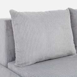 Fresh Narożnik sztruksowy rozkładany jasnoszary HONEY