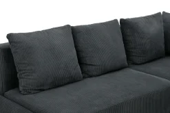 Fresh Narożnik sztruksowy szary LOGOS prawy