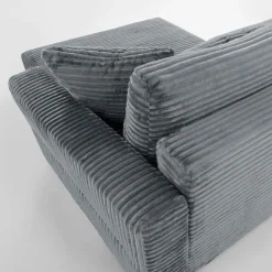 Narożniki| Narożnik sztruksowy szary NOEMI prawy