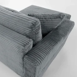 Narożniki| Narożnik sztruksowy szary NOEMI lewy