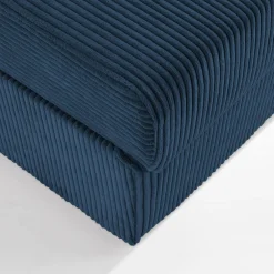 Narożnik sztruksowy z 2 pojemnikami ciemnoniebieski LIAM