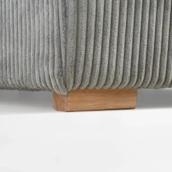 Narożnik sztruksowy z 2 pojemnikami jasnoszary LIAM