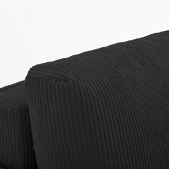 Narożnik sztruksowy z 2 pojemnikami ciemnoszary LIAM