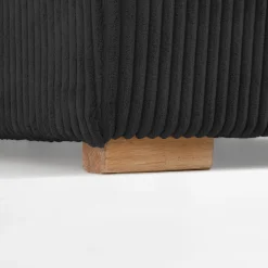 Narożnik sztruksowy z 2 pojemnikami ciemnoszary LIAM