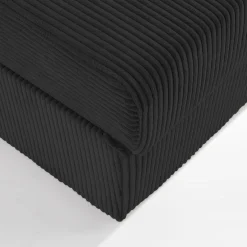 Narożnik sztruksowy z 2 pojemnikami ciemnoszary LIAM