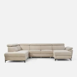 Narożniki|Instilo Narożnik U-kształtny beżowy BRAGA prawy