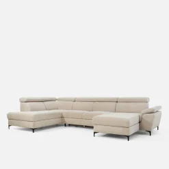 Narożniki|Instilo Narożnik U-kształtny beżowy BRAGA prawy