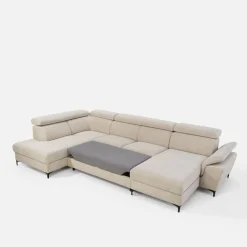 Narożniki|Instilo Narożnik U-kształtny beżowy BRAGA prawy