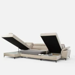 Narożniki|Instilo Narożnik U-kształtny beżowy BRAGA prawy