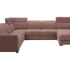 Narożniki|Trend Line Narożnik U-kształtny z funkcją relaksu różowy CORBY prawy