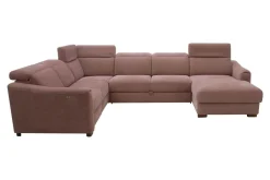 Narożniki|Trend Line Narożnik U-kształtny z funkcją relaksu różowy CORBY prawy
