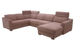 Narożniki|Trend Line Narożnik U-kształtny z funkcją relaksu różowy CORBY prawy