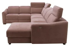 Narożniki|Trend Line Narożnik U-kształtny z funkcją relaksu różowy CORBY prawy