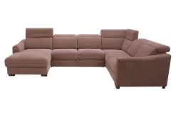 Trend Line Narożnik U-kształtny z funkcją relaksu różowy CORBY prawy