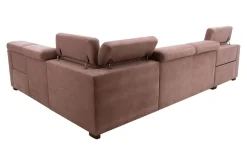 Trend Line Narożnik U-kształtny z funkcją relaksu różowy CORBY prawy