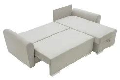 Narożniki| Narożnik z 2 pojemnikami beżowy MELI