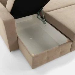 Narożnik z 2 pojemnikami beżowy LAVERNA