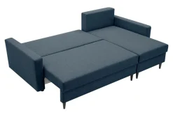 Narożniki|Exline Narożnik z 2 pojemnikami ciemnoniebieski POLLY